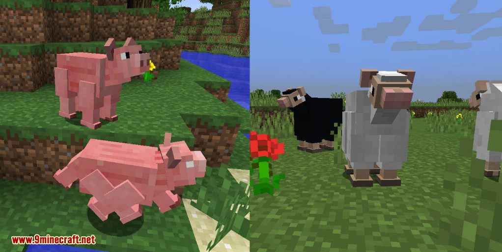 Better Animal Models Mod (1.19.2, 1.18.2) - Mobs Look Like Horse 3