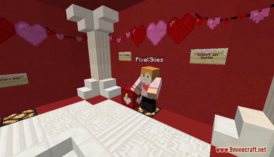 Find The Button: Your Valentine Map 1.12.2 for Minecraft 2