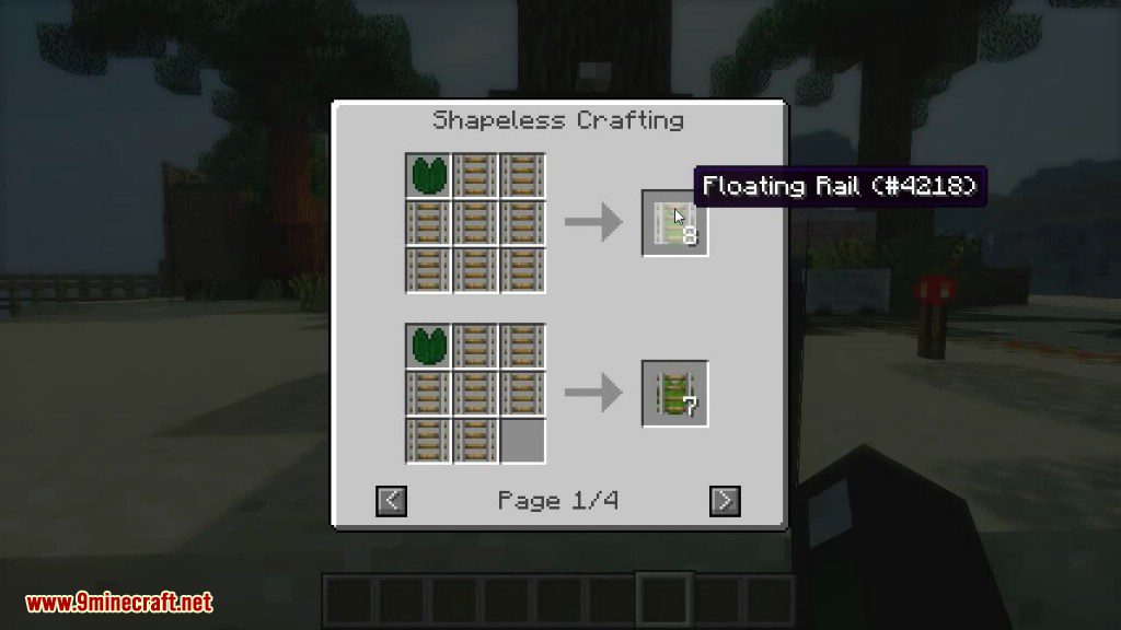 Floating Rails Mod 1.12.2, 1.7.10 (Rails Place on Water, Lava) 24