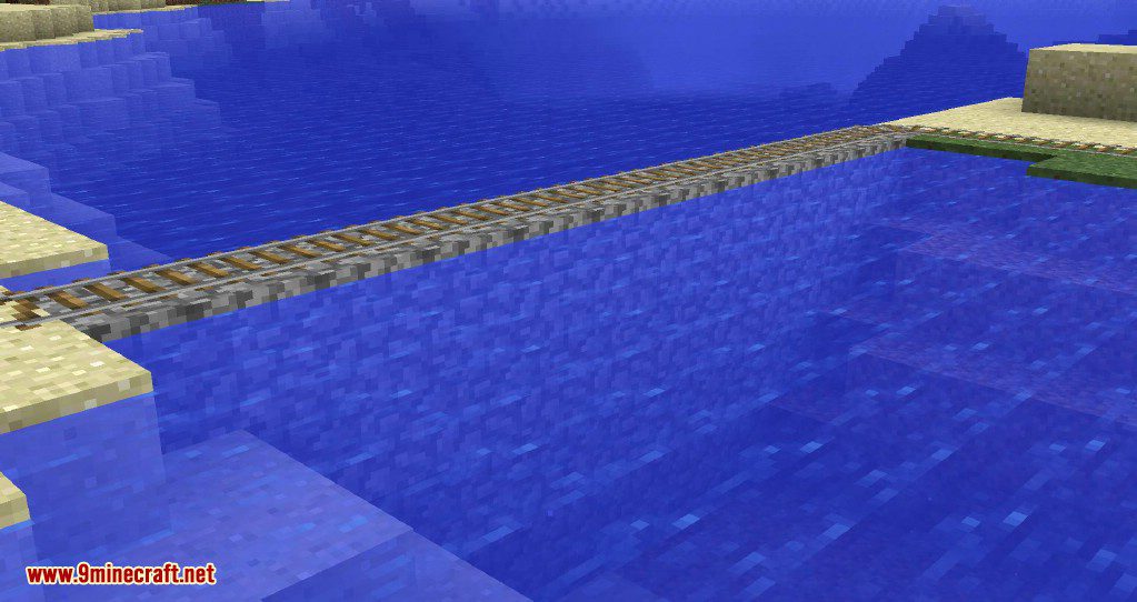 Floating Rails Mod 1.12.2, 1.7.10 (Rails Place on Water, Lava) 2