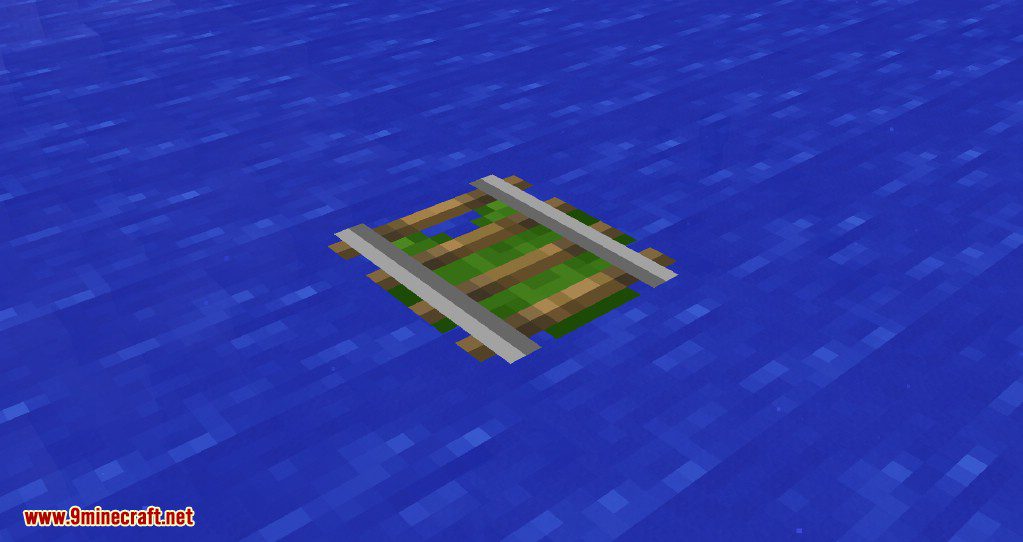 Floating Rails Mod 1.12.2, 1.7.10 (Rails Place on Water, Lava) 3