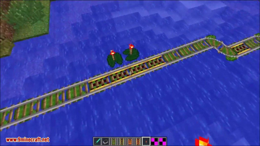 Floating Rails Mod 1.12.2, 1.7.10 (Rails Place on Water, Lava) 21