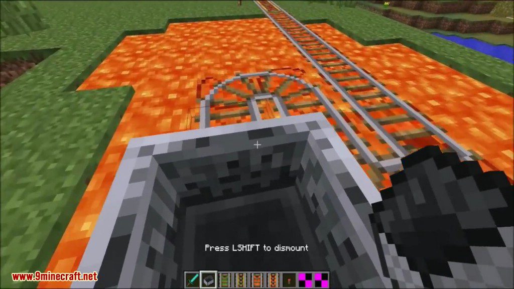 Floating Rails Mod 1.12.2, 1.7.10 (Rails Place on Water, Lava) 22