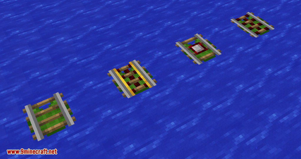 Floating Rails Mod 1.12.2, 1.7.10 (Rails Place on Water, Lava) 4