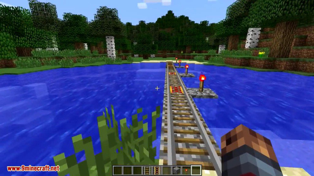 Floating Rails Mod 1.12.2, 1.7.10 (Rails Place on Water, Lava) 8