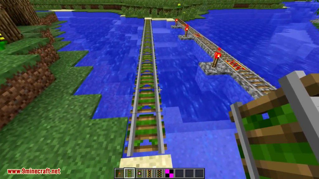 Floating Rails Mod 1.12.2, 1.7.10 (Rails Place on Water, Lava) 9