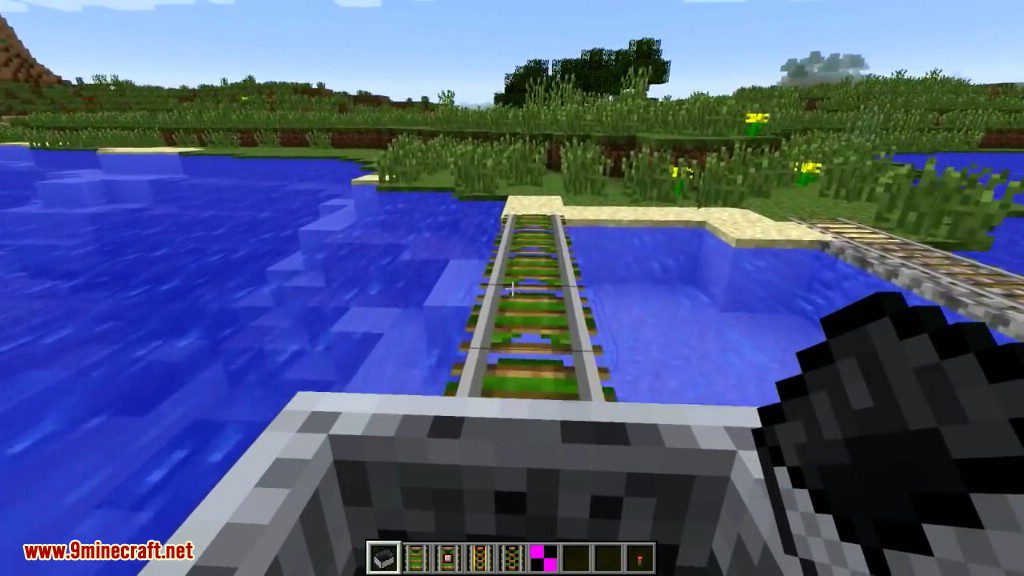 Floating Rails Mod 1.12.2, 1.7.10 (Rails Place on Water, Lava) 10