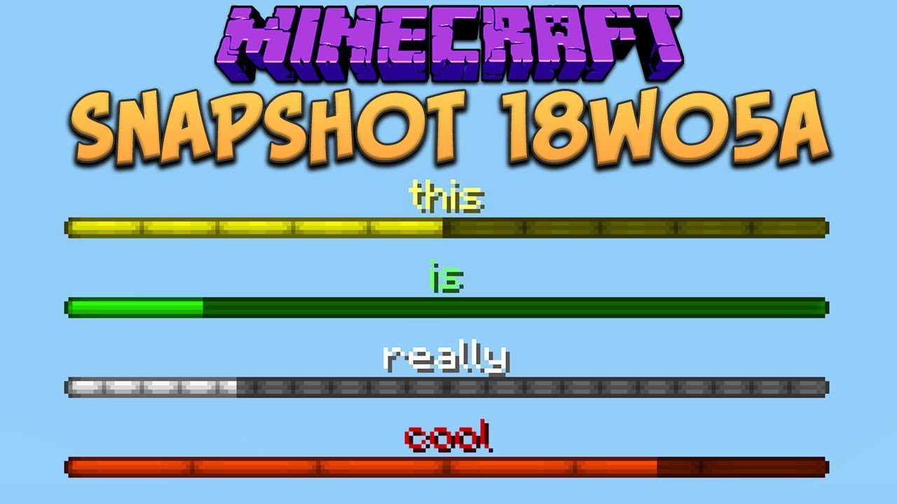 Minecraft 1.13 Snapshot 18w05a (Custom Boss Bars) 1