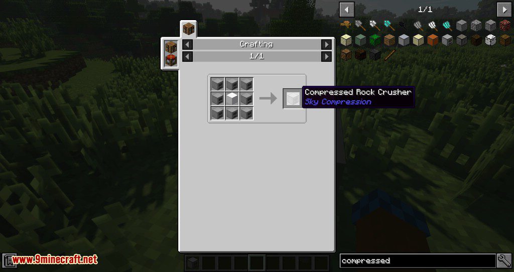 Sky Compression Mod 1.12.2 (Compressed Blocks, Items, Tools) 13