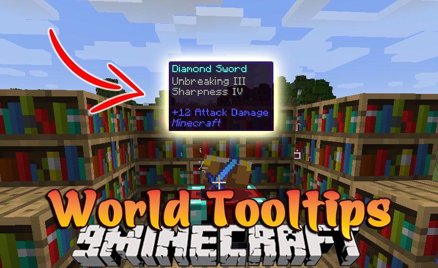 World Tooltips Mod 1.12.2, 1.10.2 (Tooltips Over Items) 1