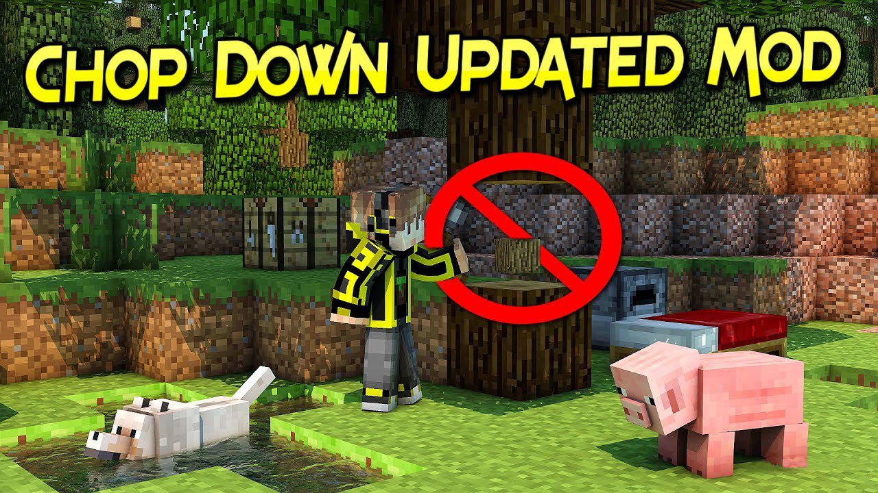 Chop Down Updated Mod (1.12.2, 1.11.2) - Realistic Tree Chopping 1