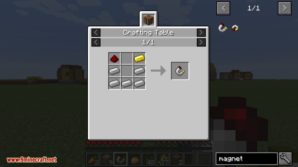 Simple Magnet Mod 1.12.2, 1.11.2 (Pulling Items Lying on the Ground) 7