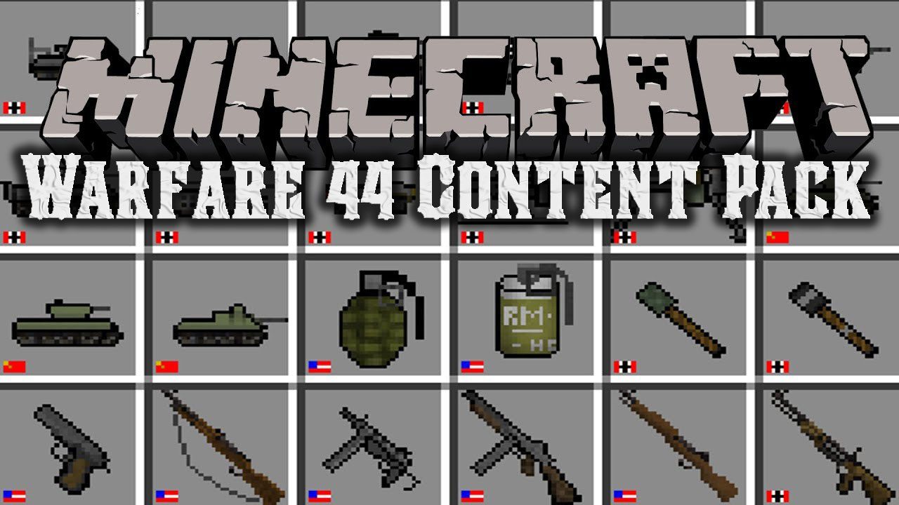 Warfare 44 Content Pack 1.12.2, 1.7.10 (World War II, Cold War) 1