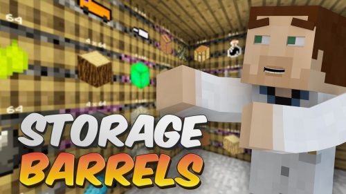Charset Storage Barrels Mod 1.12.2 (Store a Large Quantity of One Item) Thumbnail