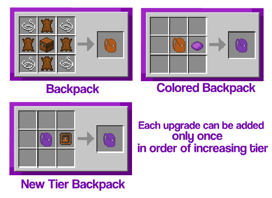 Improved Backpacks Mod (1.16.5, 1.12.2) - Backpack can Upgrade, Rename 15