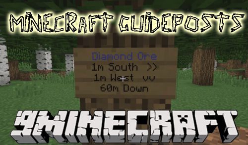 Minecraft Guideposts Mod 1.12.2 (Direction Sign) Thumbnail