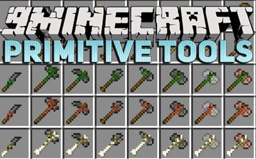 Primitive Tools Mod 1.12.2 (Make Vanilla Minecraft more Unique) 1