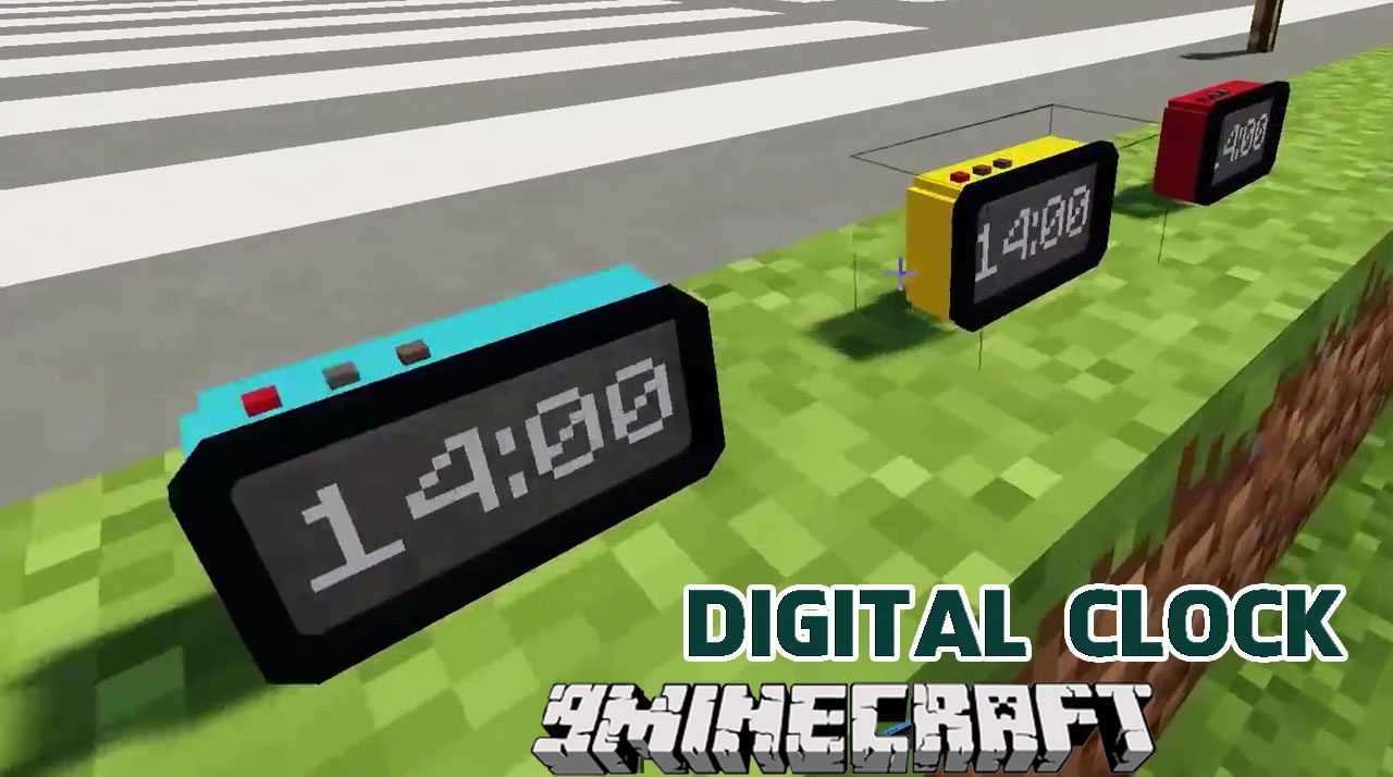 Digital Clock Mod 1.12.2 (Custom Color for the Clock) 1