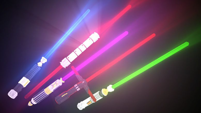 Glowing 3D Lightsabers Resource Pack (1.15.1, 1.12.2) - Texture Pack 1