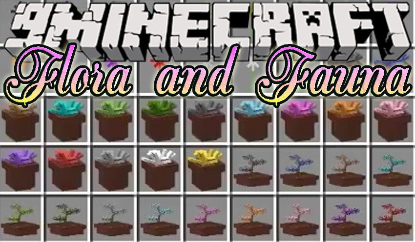 Flora and Fauna Mod 1.12.2 (Bonsai Trees, Succulents and Flowers) 1