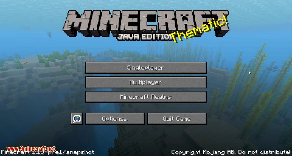 Minecraft 1.13 Pre-Release 1 (New Music, Bark Blocks, Menu Screen) 2