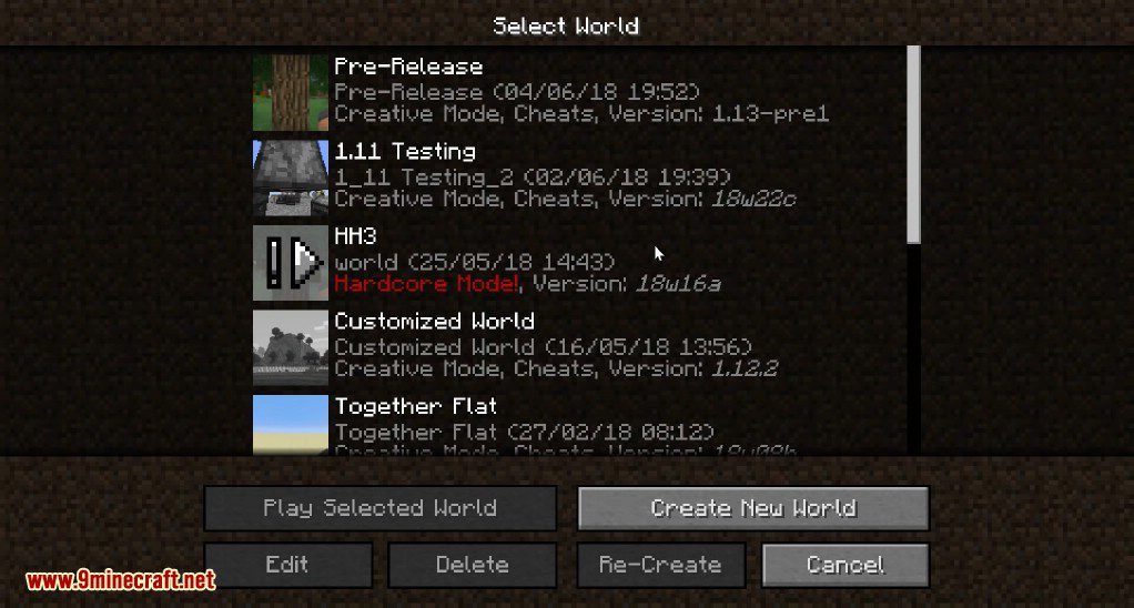 Minecraft 1.13 Pre-Release 1 (New Music, Bark Blocks, Menu Screen) 3