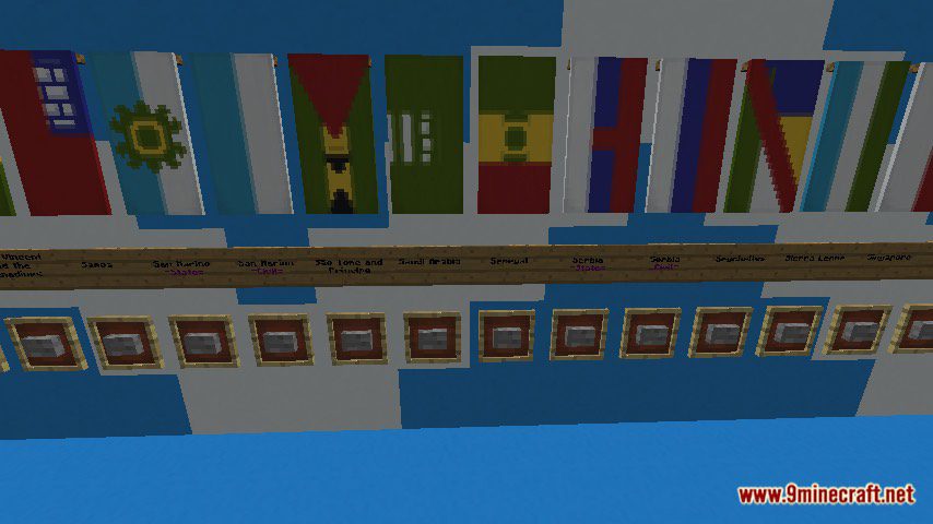 National Flags Map 1.12.2, 1.12 for Minecraft 9