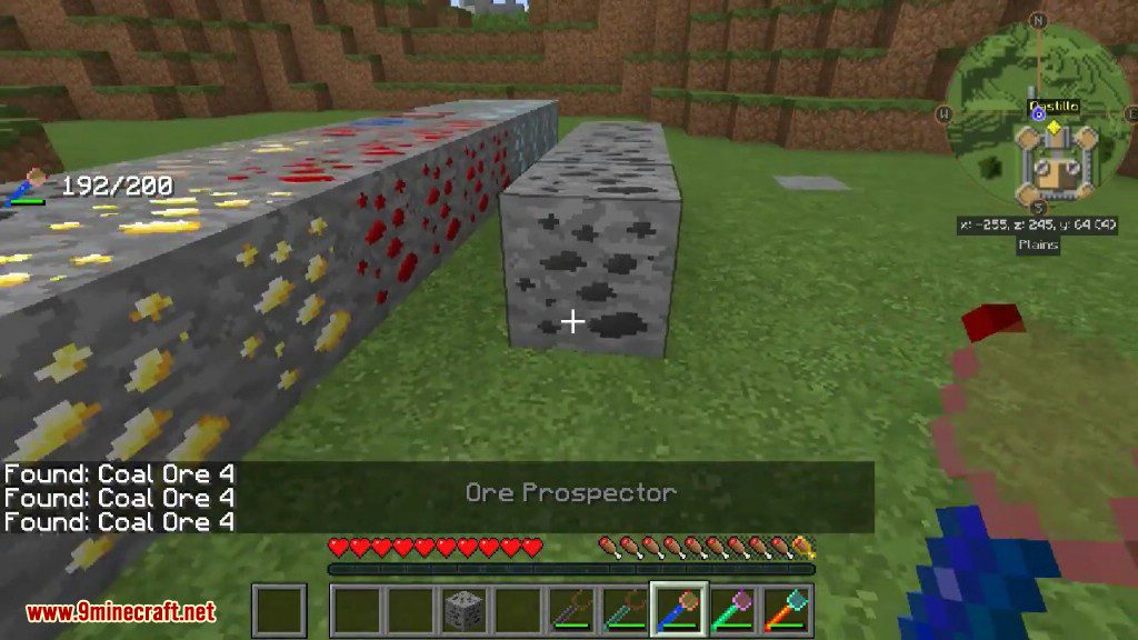 Ore Prospectors Mod 1.12.2, 1.7.10 (Locate the Ores Easily) 7