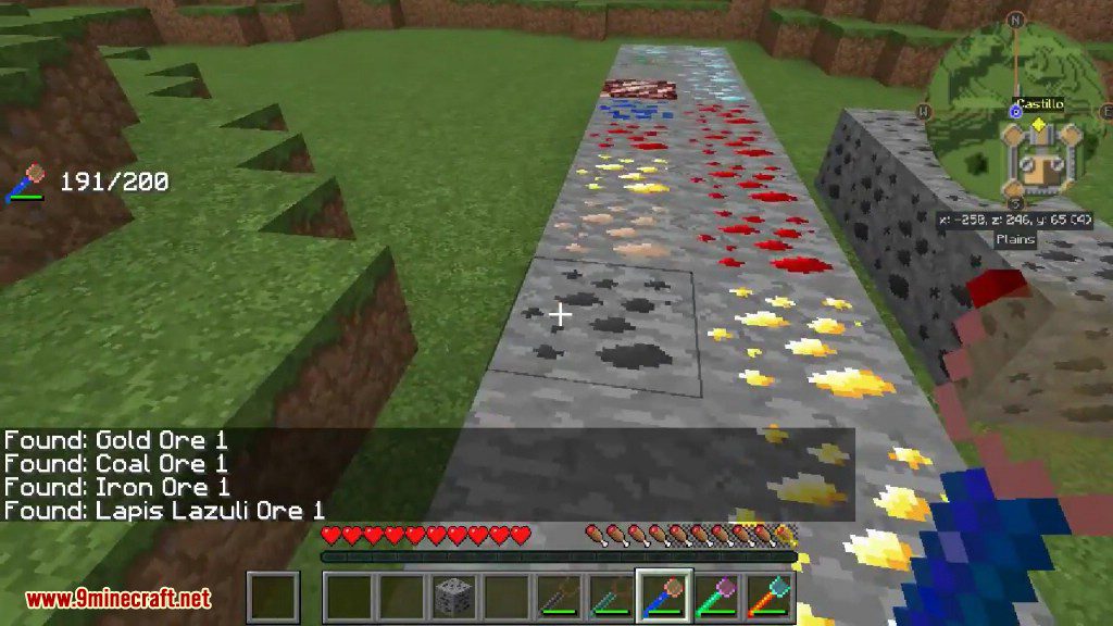 Ore Prospectors Mod 1.12.2, 1.7.10 (Locate the Ores Easily) 8