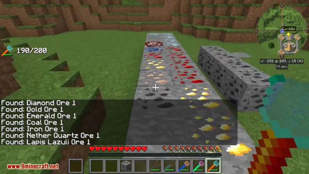 Ore Prospectors Mod 1.12.2, 1.7.10 (Locate the Ores Easily) 9