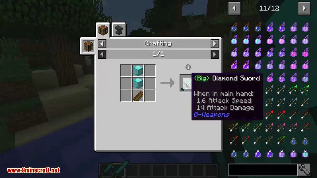 G-Weapons Mod 1.12.2 (Giant Weapons in Minecraft) 21