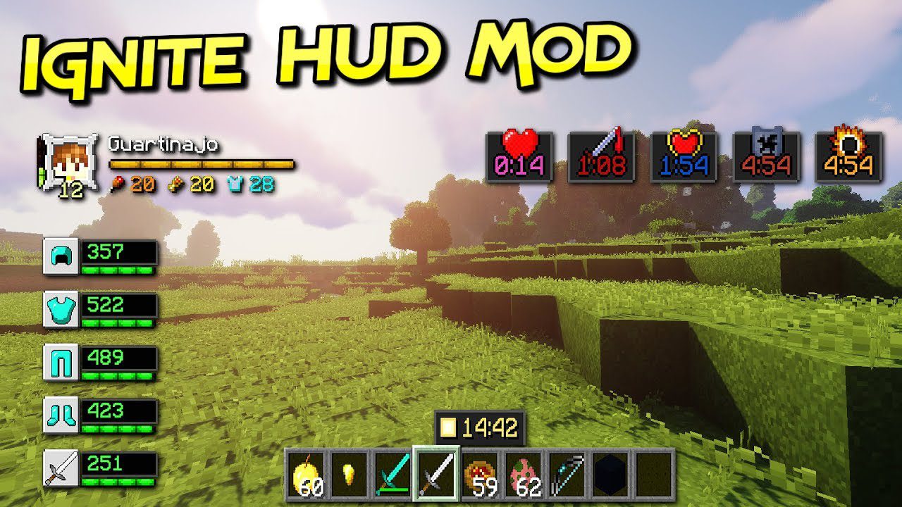 Ignite HUD Mod 1.12.2, 1.10.2 (A RPG Style HUD) 1