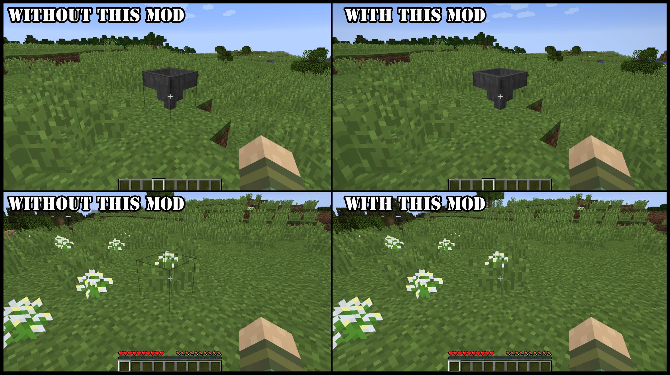 Remove Mouseover Highlight Mod (1.20.4, 1.19.2) - Disable Block Outline 3