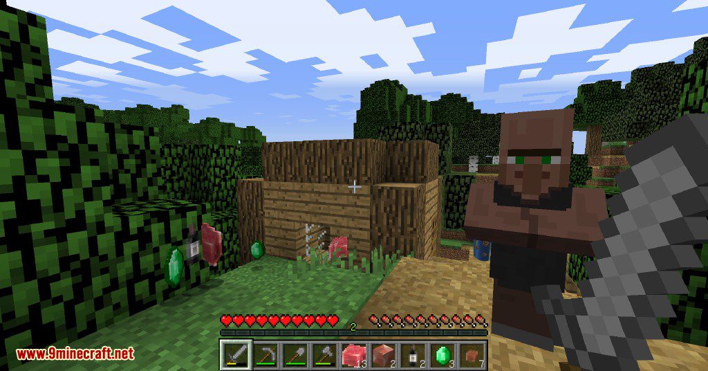 Villager Drop Mod 1.12.2, 1.7.10 (Villagers Drop Emeralds) 4