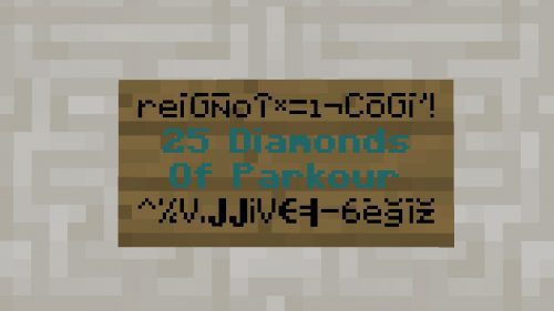 25 Diamonds of Parkour Map 1.12.2, 1.12 for Minecraft Thumbnail