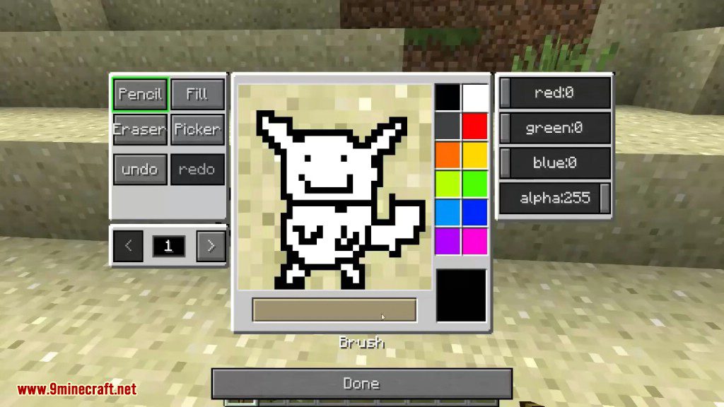 MC Paint Mod (1.20.1, 1.19.4) - Microsoft Paint in Minecraft 11