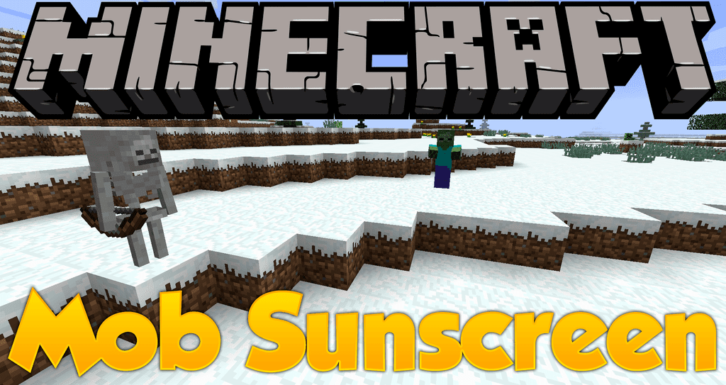 Mob Sunscreen Mod (1.20.2, 1.19.4) - Prevent Mobs from Burning in Sunlight 1