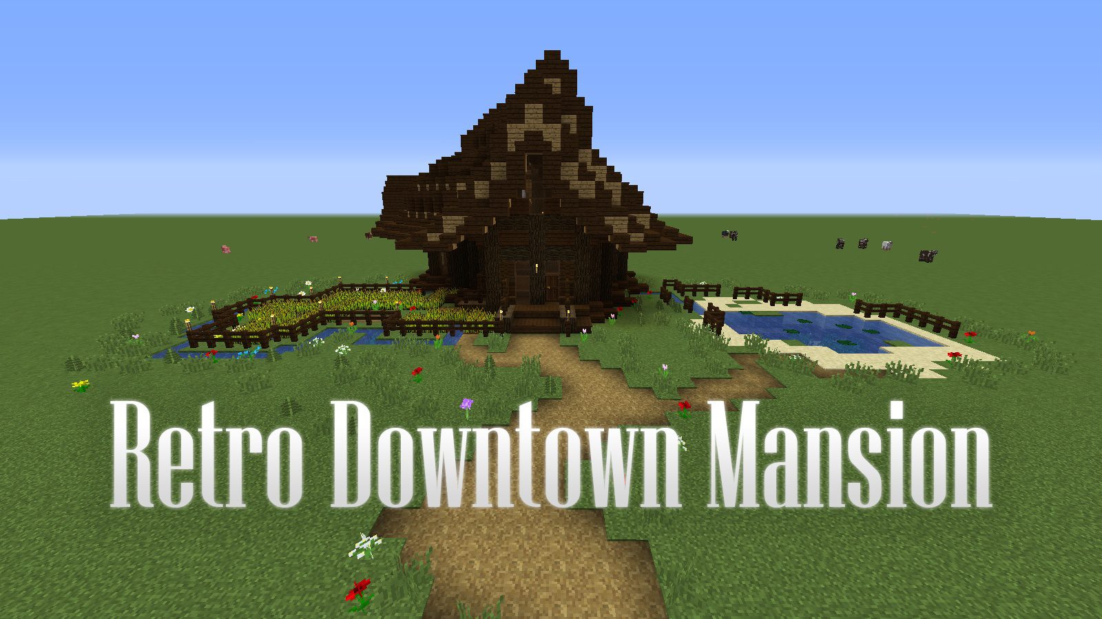 Retro Downtown Mansion Map 1.13.2 for Minecraft 1