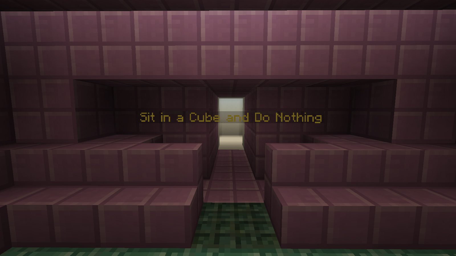 Sit it a Cube and Do Nothing Map 1.13.2 for Minecraft 1