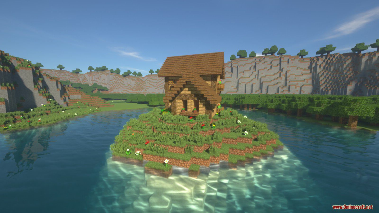 Cliffside Wooden Mansion Map 1.12.2, 1.12 for Minecraft 2