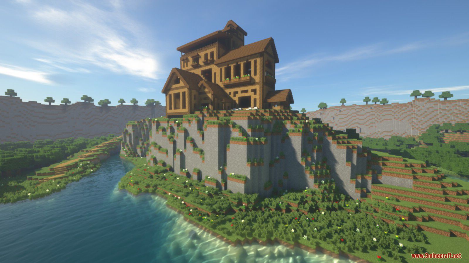 Cliffside Wooden Mansion Map 1.12.2, 1.12 for Minecraft 5