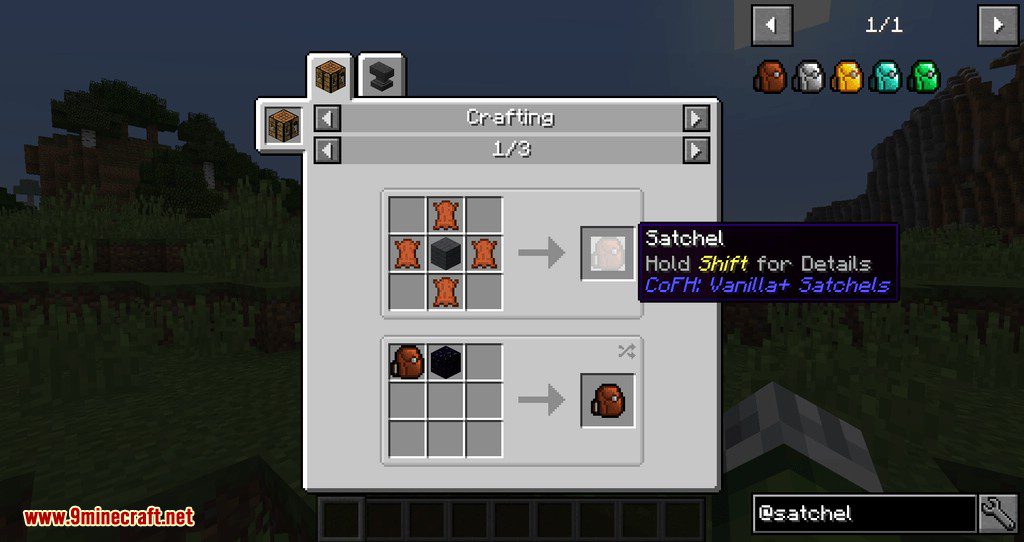 CoFH Vanilla+ Satchels Mod 1.12.2 (Adds Satchels In Vanilla Materials) 4