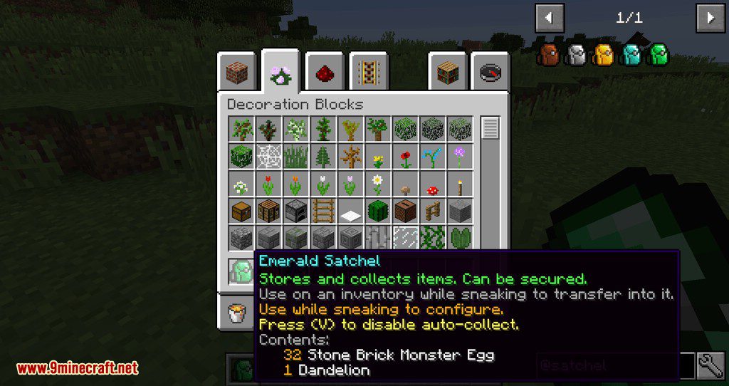 CoFH Vanilla+ Satchels Mod 1.12.2 (Adds Satchels In Vanilla Materials) 18