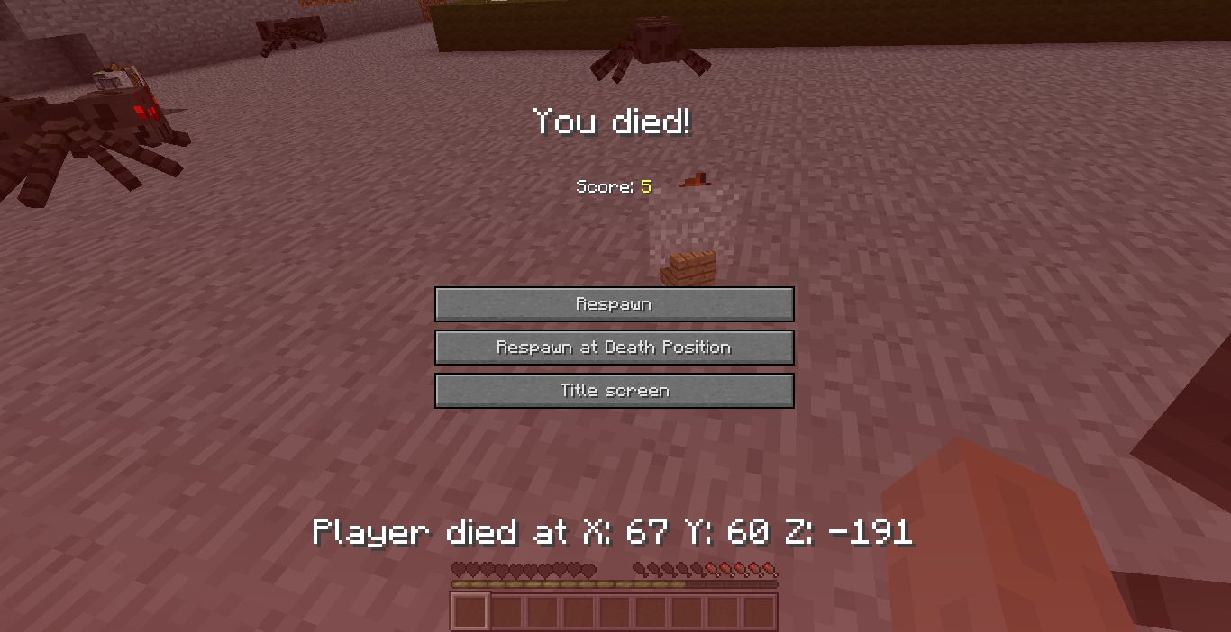 Death Coordinates Data Pack (1.18.2, 1.14) - Where did your player die? 1