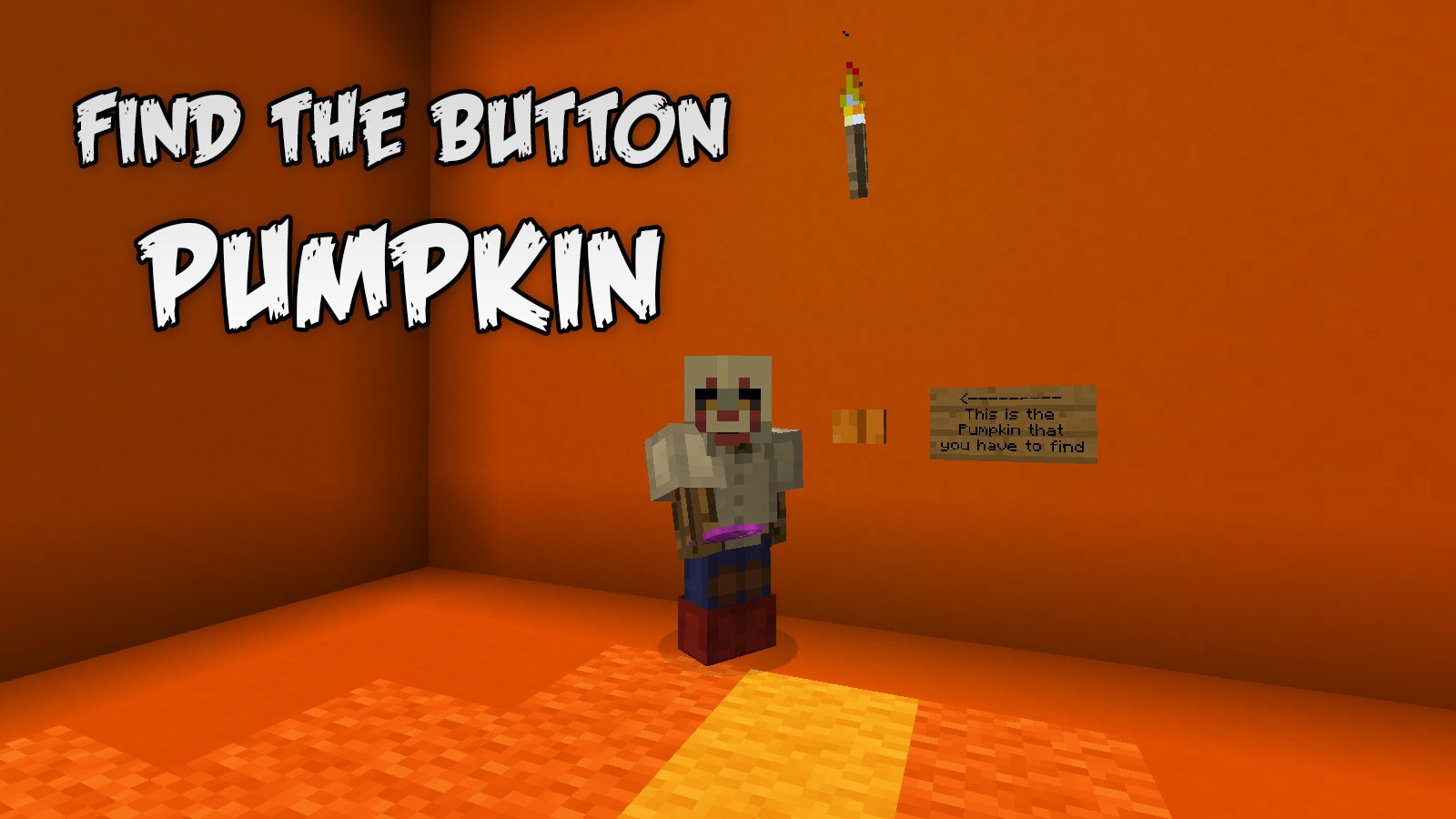 Find the Button: Pumpkin Edition Map 1.13.2 for Minecraft 1