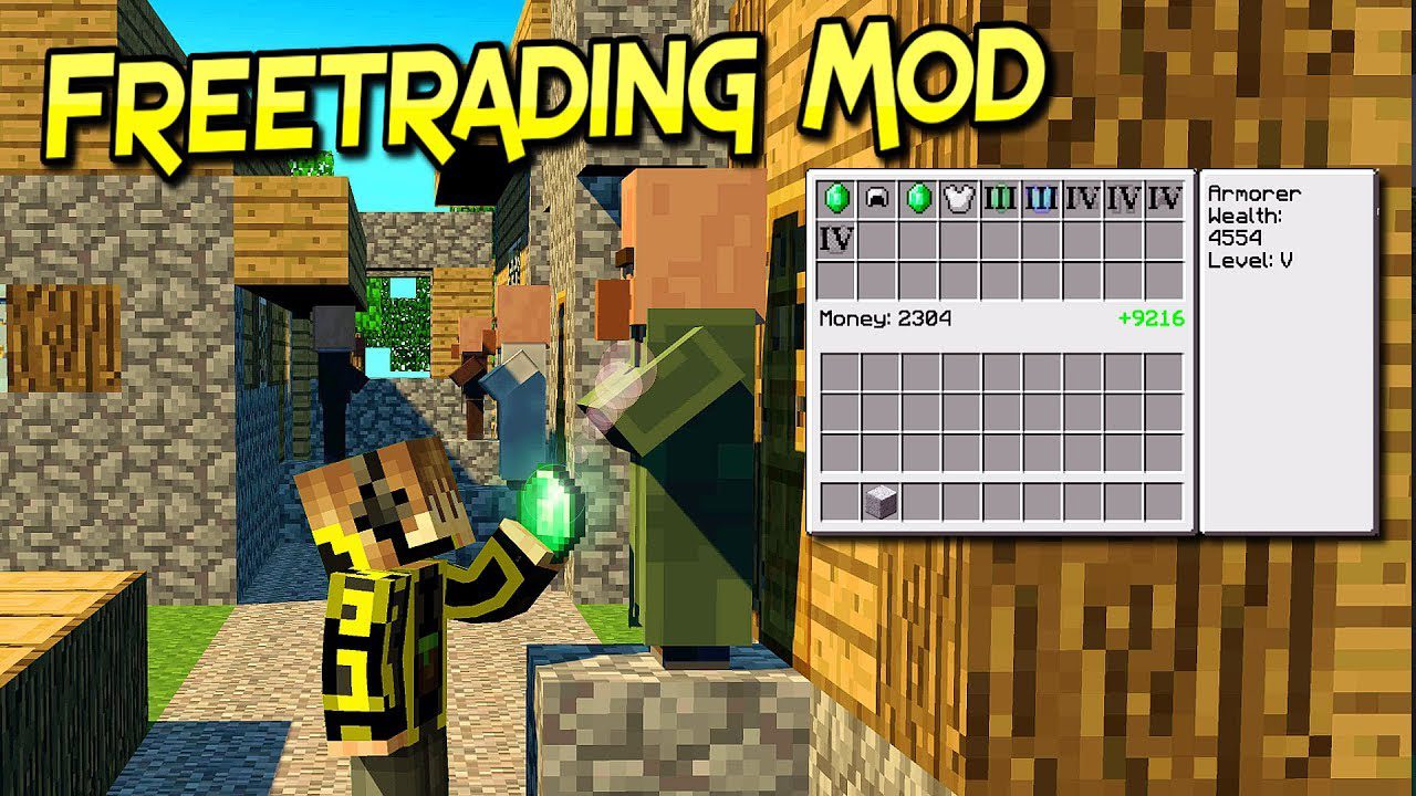 Freetrading Mod 1.12.2 (A New Way to Trade with Villagers) 1