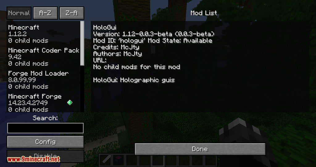 HoloGui Mod 1.12.2 (Add Holographic Gui's To Minecraft) 3