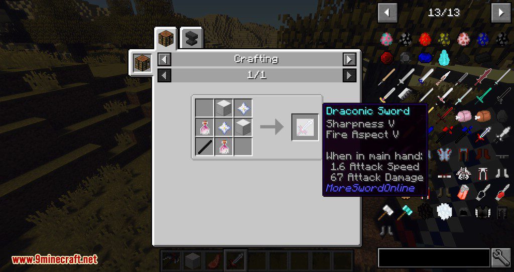 MoreSwordOnline Mod (1.16.5, 1.12.2) - Epic Swords from Sword Art Online 10