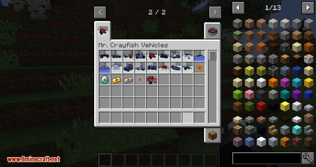 MrCrayfish's Vehicle Spawner Mod 1.12.2 (Commands For Spawning All Vehicles) 2