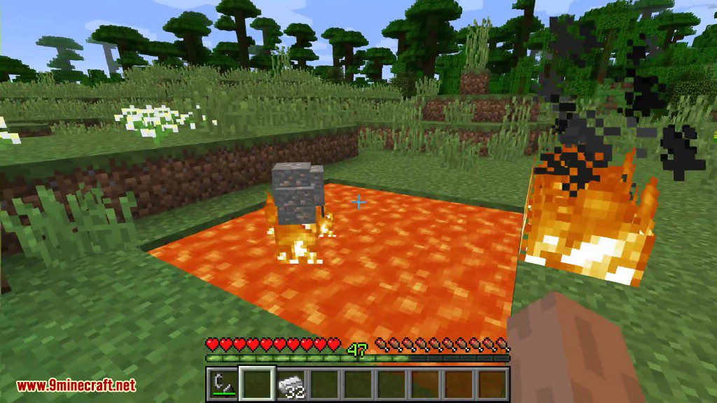 Popcorn Smelting Mod 1.12.2 (Smelting Items by Dropping them in Lava) 3